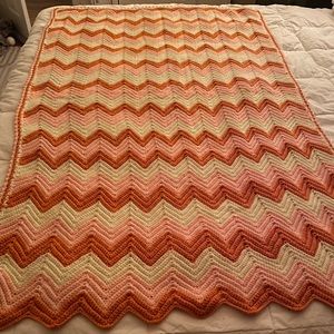 Vintage Handmade Crochet Afghan Blanket